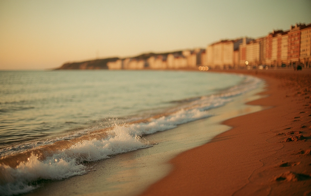 Costa de San Sebastián al amanecer